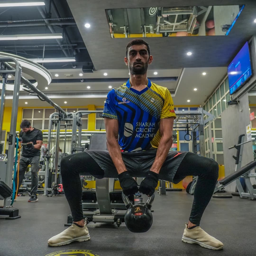 Young athlete performing a resistance exercise to build power