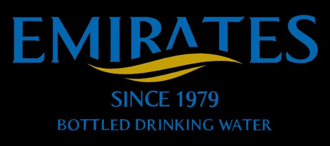 Emirates Bottled Drinking Water logo, the academy's hydration partner