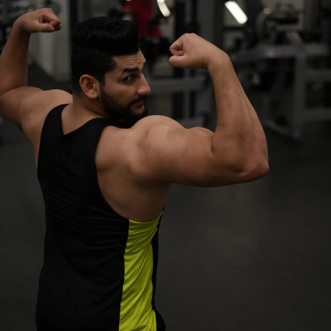 Young athlete doing strength and conditioning training in the gym