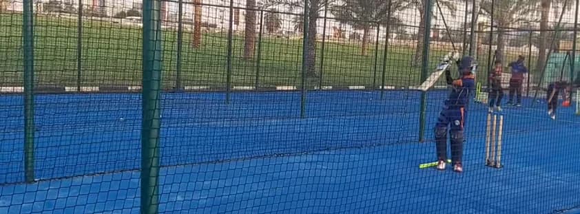 Cricket nets at Rolla, Flag Island